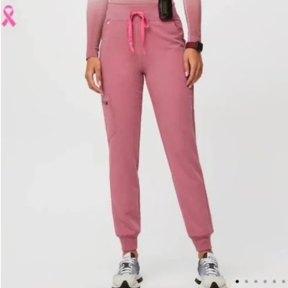 Figs Pants - Figs High Waisted Zamora Jogger - Quartz (Breast Cancer Awareness Edition)